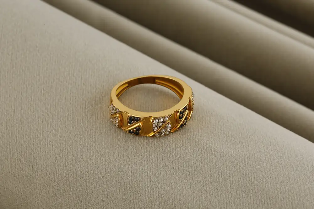 Men’s Gold Plated 925 Silver Ring VJ49